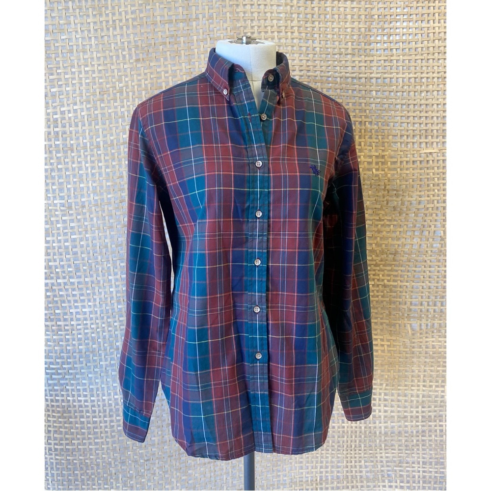 Vintage Hunters Run size 6 Plaid Long Sleeve Button Down Shirt.